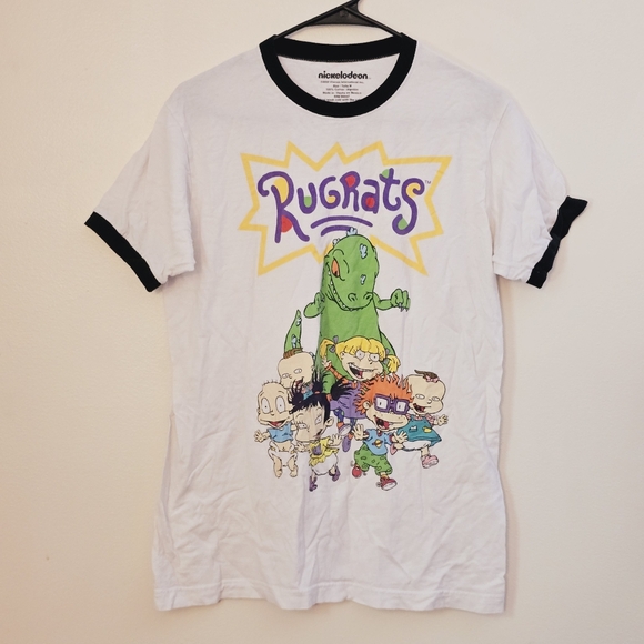 Nickelodeon Rugrats Women's Medium White and Black Tee - Picture 1 of 3